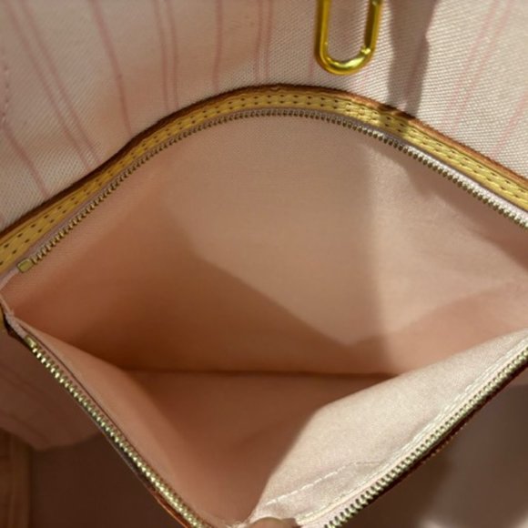 Louis Vuitton Damier Azur Neo Neverfull MM Rose Ballerine - Picture 8 of 15